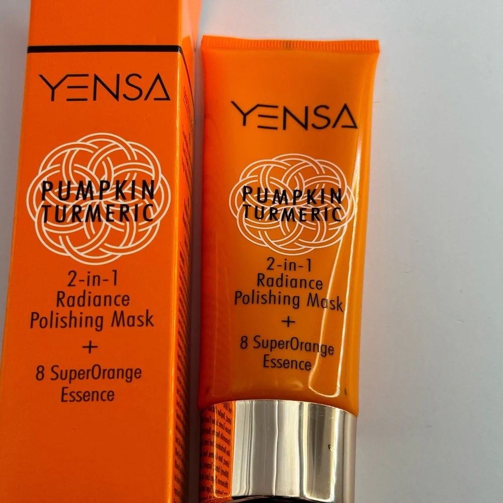 YENSA Pumpkin Turmeric 2-in-1 Radiance Polishing Mask 2.5oz/70mL Full Sz Sealed - Picture 4 of 6